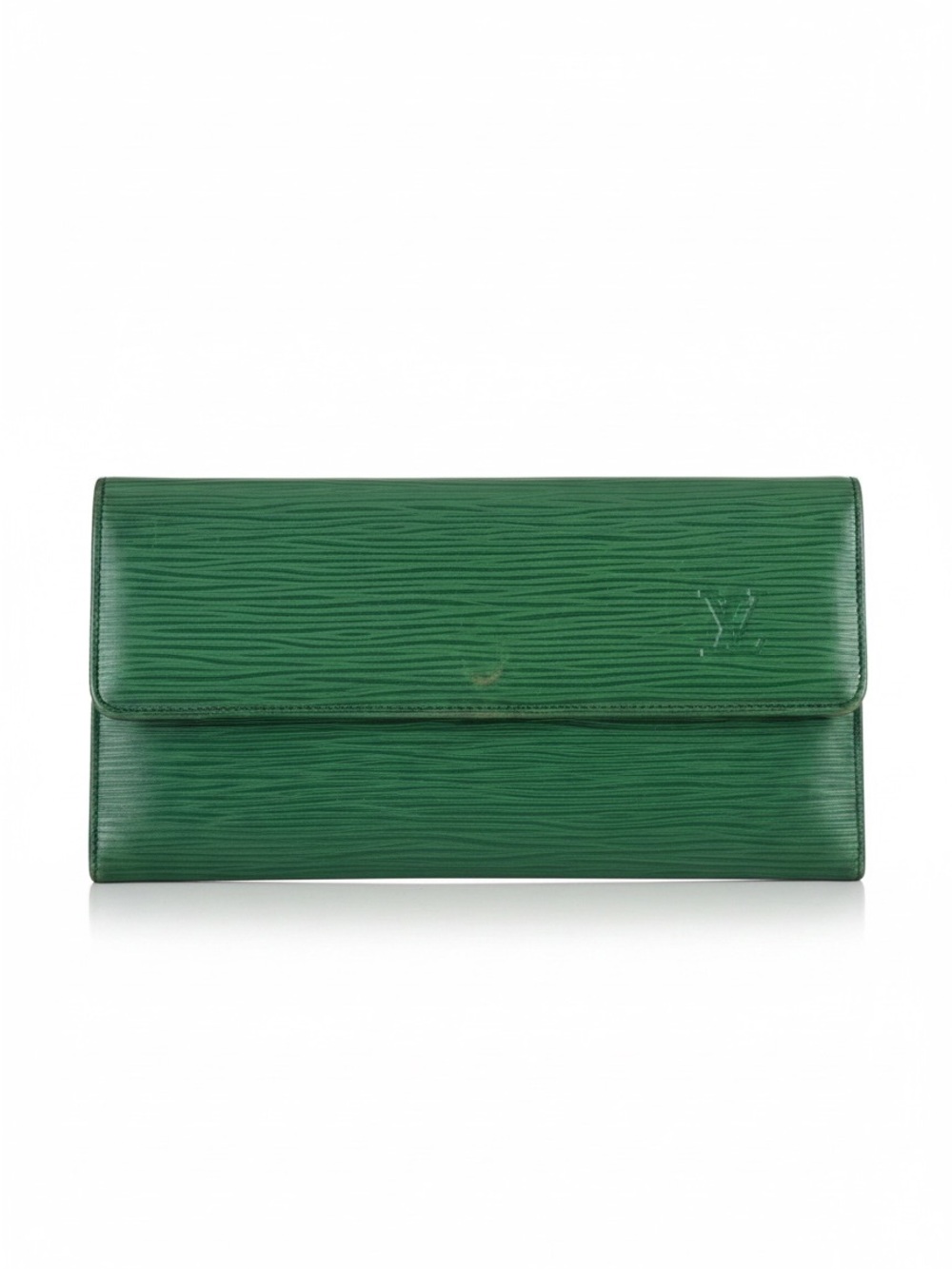Louis Vuitton Epi Leather Sarah Long Continental Wallet Borneo Green